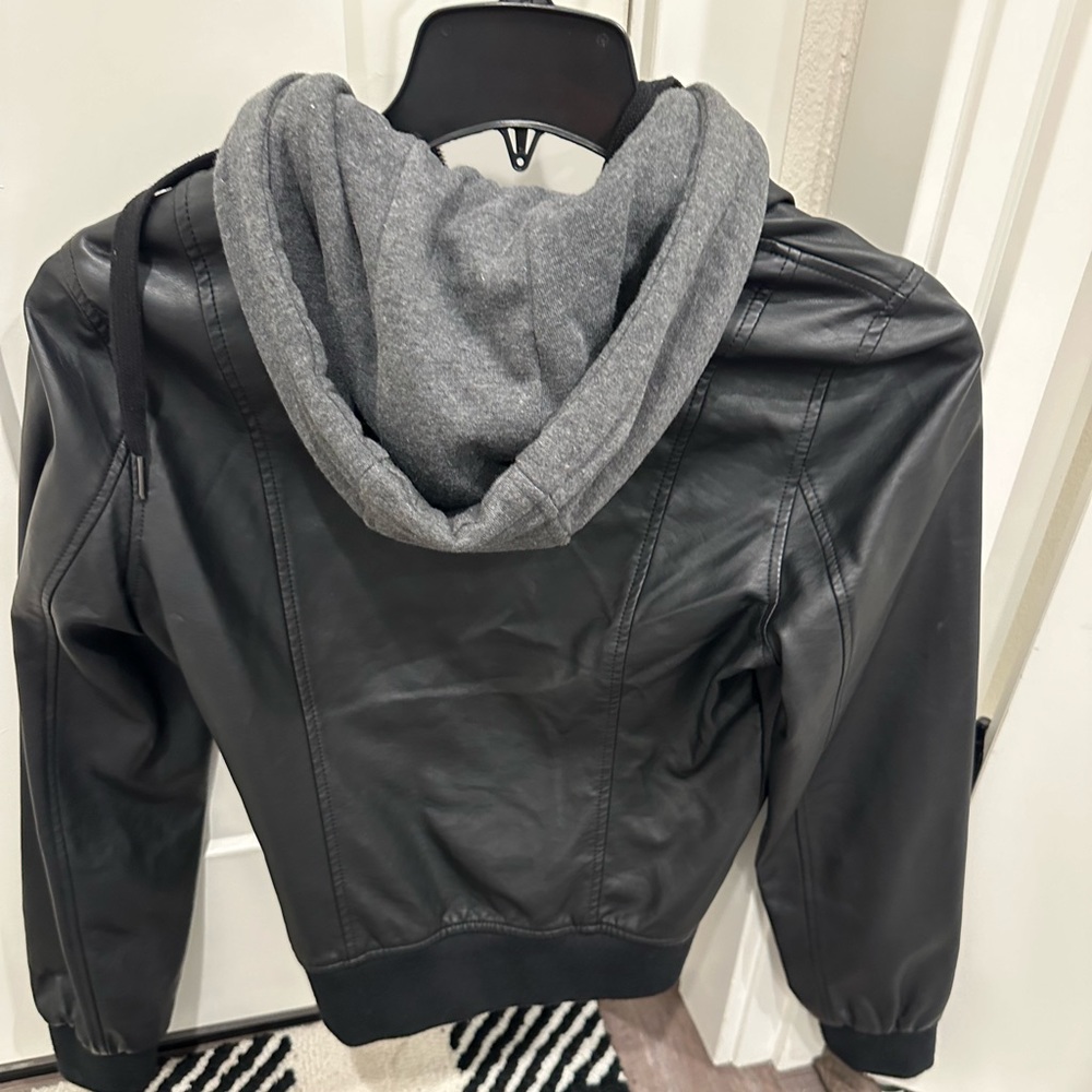 Black jacket with hood